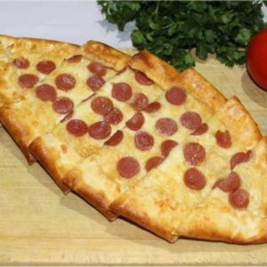 Pide with sausage