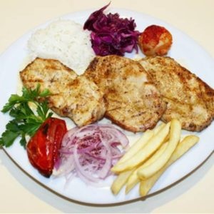 Chicken steak on the charcoal