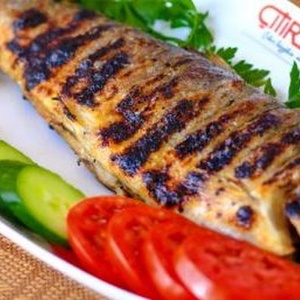 Trout baked on the grill