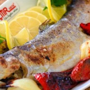 Trout baked in the oven