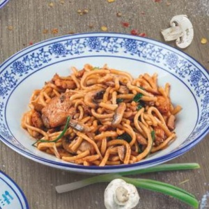 Tsomyang with chicken and mushrooms