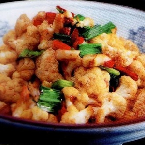 №140 Bowl of cauliflower with meat