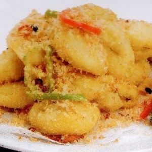 №91 Eggplant with meat in batter