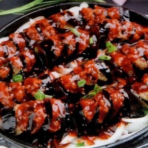 №90 Eggplants on a brazier with beef