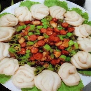 №86 Spicy beef sausages with donuts