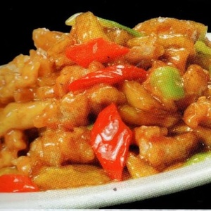 №76 Fried eggplants with meat and herbs