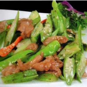 #74 Fried okra with beef