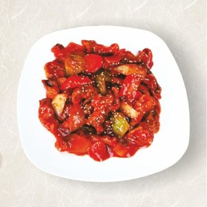 Говядина в кисло-сладком соусе с овощами