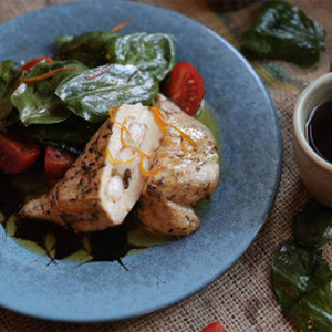 Chicken with shrimp in sweet and sour sauce