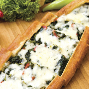 Pide with spinach