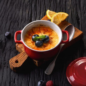 Крем-брюле с голубикой