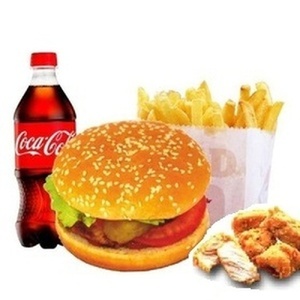 Combo hamburger with nuggets 