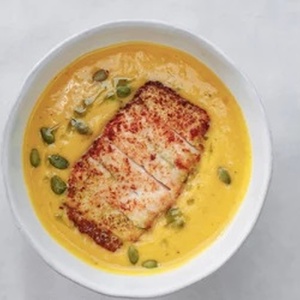  Pumpkin soup with chicken