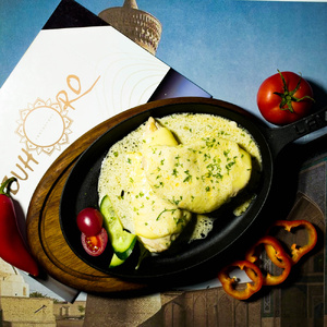 Chicken with cheese sauce