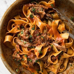 Паппарделле с говядиной из печи