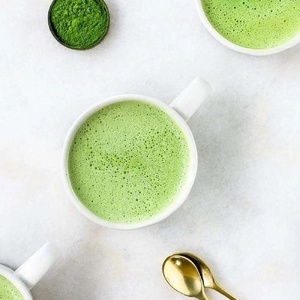 Matcha latte with coconut milk