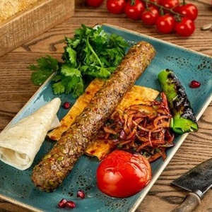 Kebab with pistachios