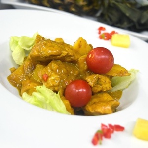 Chicken with curry sauce