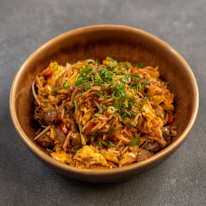 RICE WITH BEEF IN PEPPER SAUCE