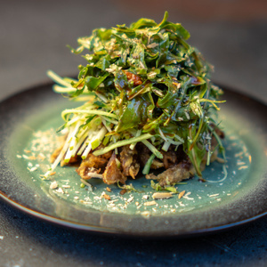 CRISPY DUCK AND LYCHEE