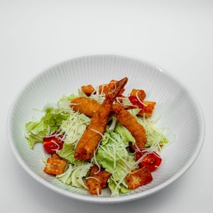 Caesar with crispy shrimp
