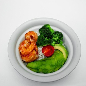 Bowl with rice and shrimp