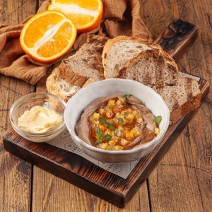 Chicken liver pate with orange confiture