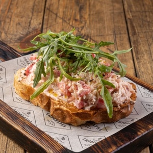 Bruschetta with Kamchatka Crab