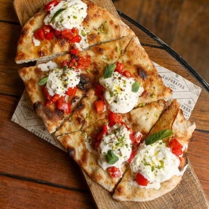  Focaccia with Stracciatella and Pistachios