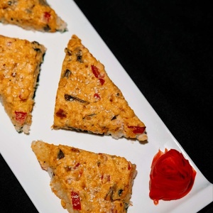 Суши-пицца с лососем