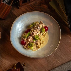 Fettuccine with Trout