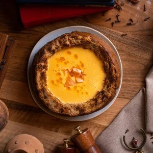 Cheese soup with salmon